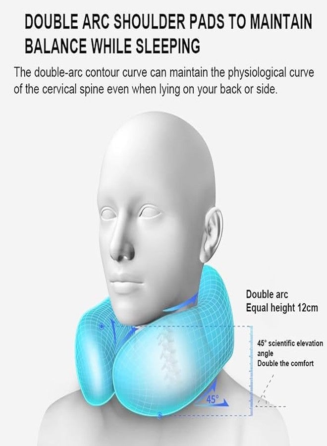 PAVITYAKSH Neck Pillow DOT Travel Pillow Neck Pillow Slow Rebound Memory Foam Comfortable Travel Neck Pillows for Airplanes Adjustable Lightweight and Easy to Store,Comfortable & Breathable Cover - Image 3